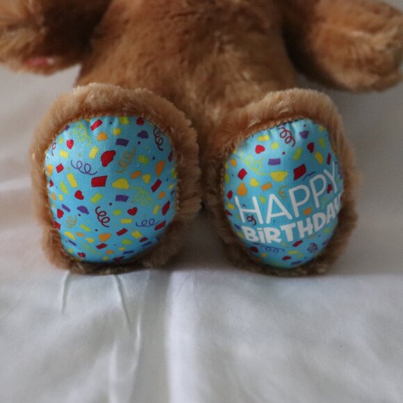 Build-A-Bear Workshop Brown Happy Birthday Plush Stuffed Teddy Bear Animal | 16" - Picture 5 of 8